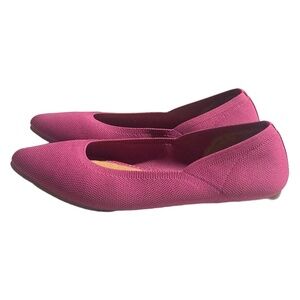 Cynthia Rowley Shoes Chelsea Knit Pointed Toe Womens 9.5 Pink Flats